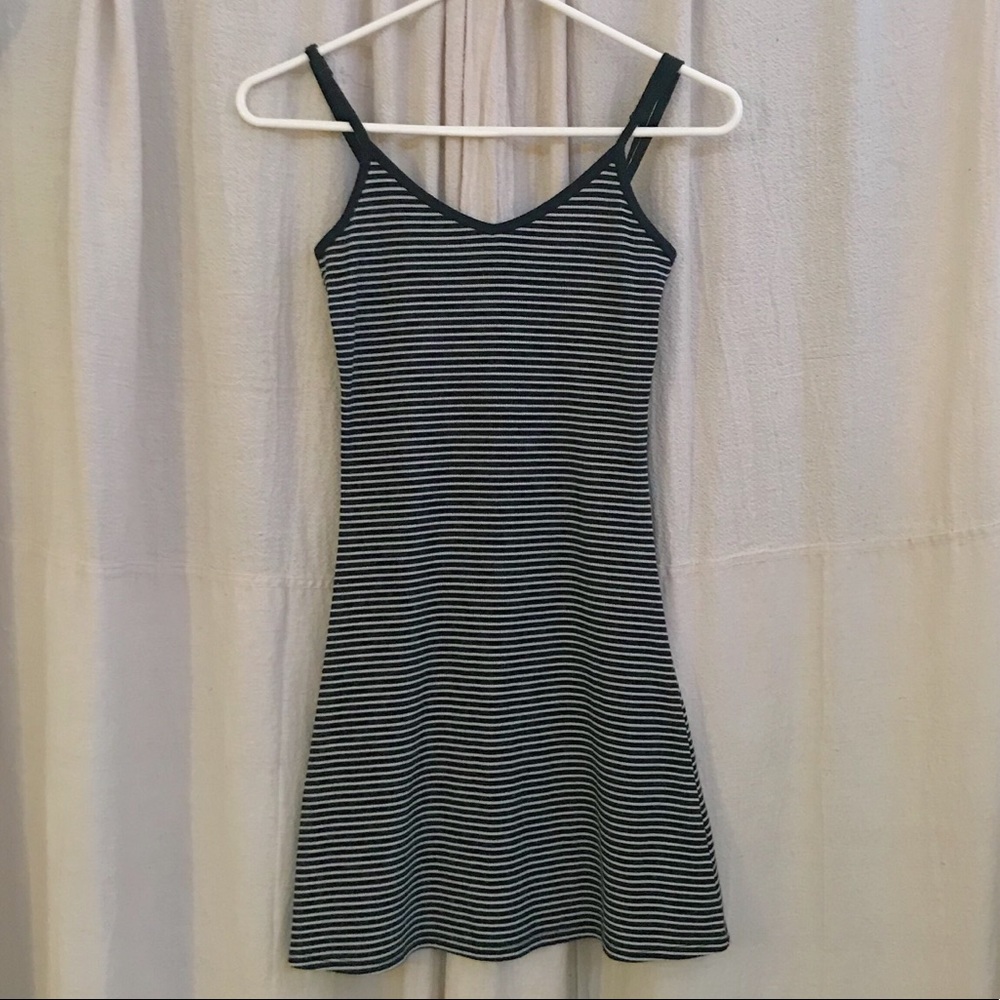 Black & White Striped Bodycon Dress